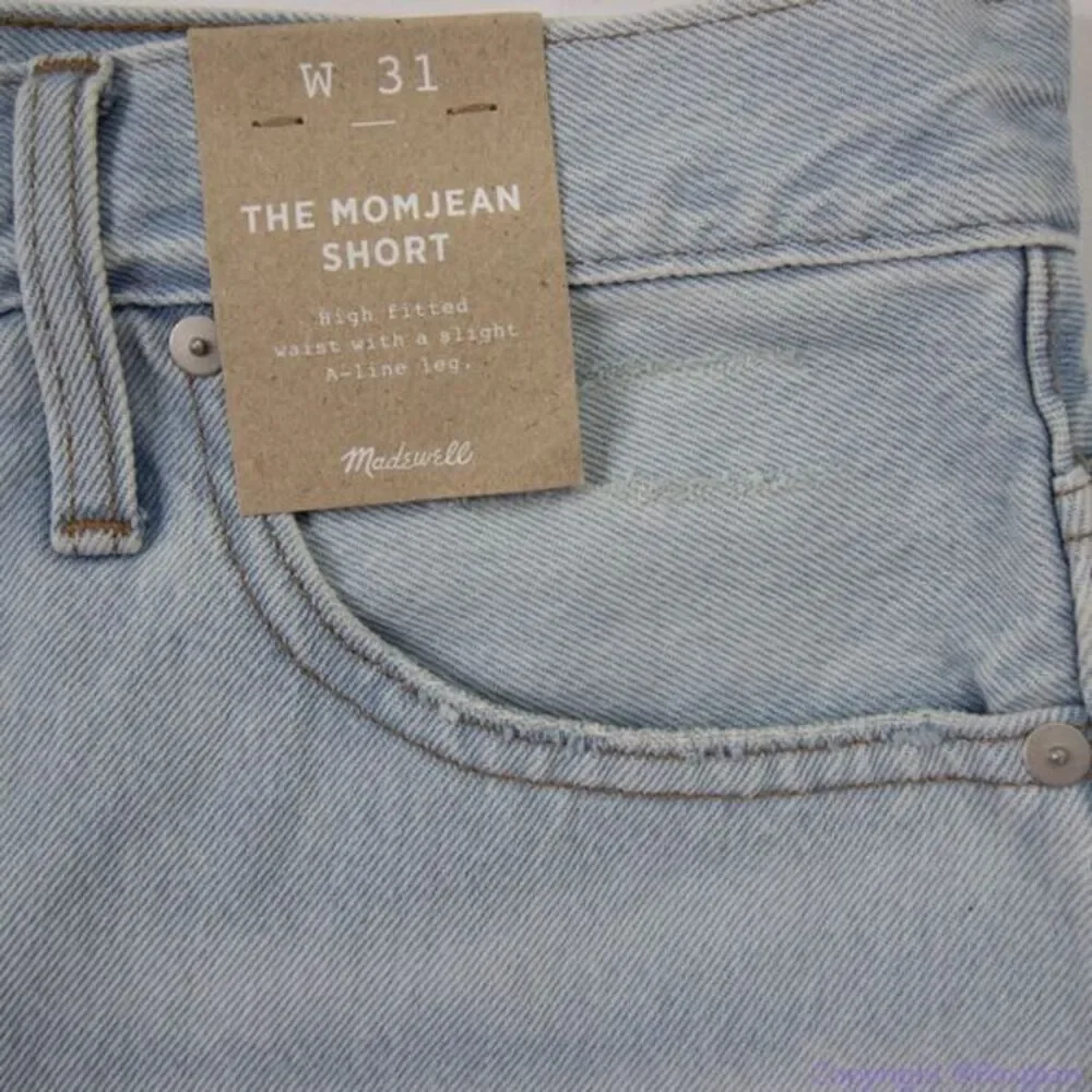 NEW Madewell The Momjean Short in Fitzgerald Wash, size 31‎